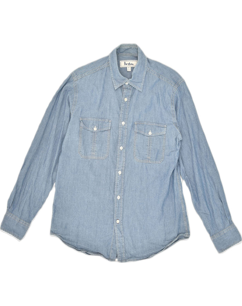 BODEN Mens Denim Shirt Medium Blue Cotton | Vintage Boden | Thrift | Second-Hand Boden | Used Clothing | Messina Hembry 