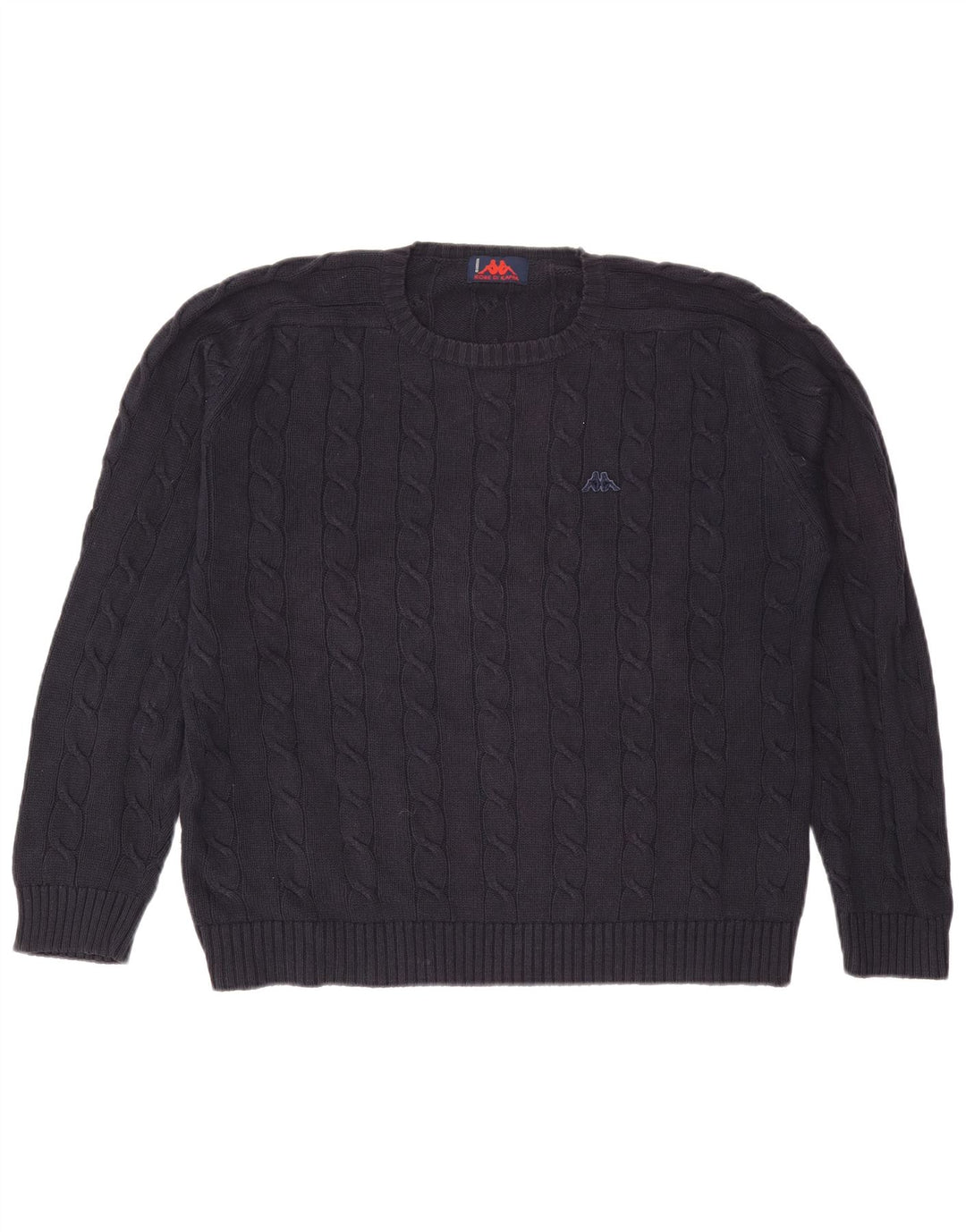 Kappa Mens Crew Neck Jumper Sweater Medium Navy Blue Cotton