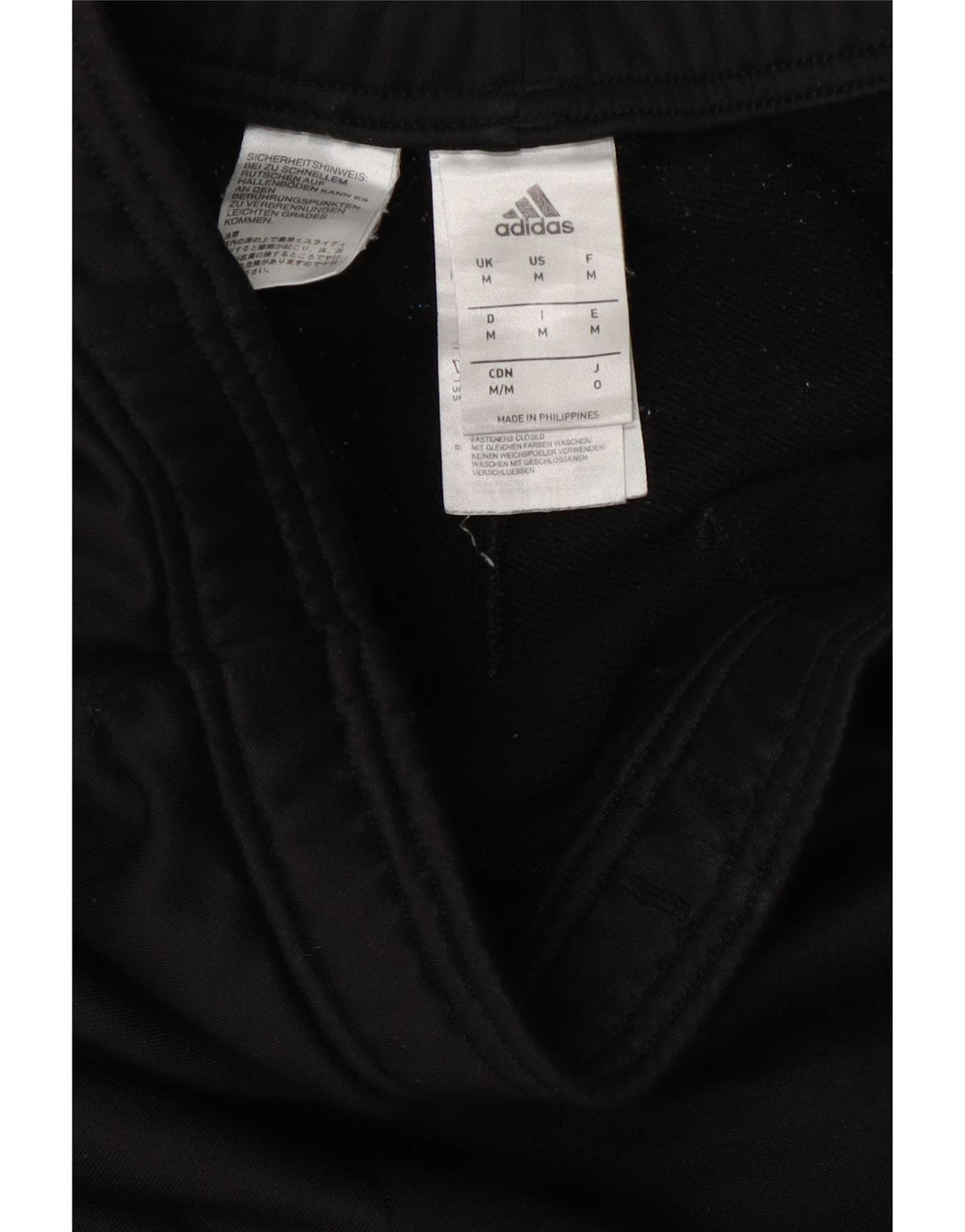 Adidas Mens Tracksuit Trousers Medium Black Polyester