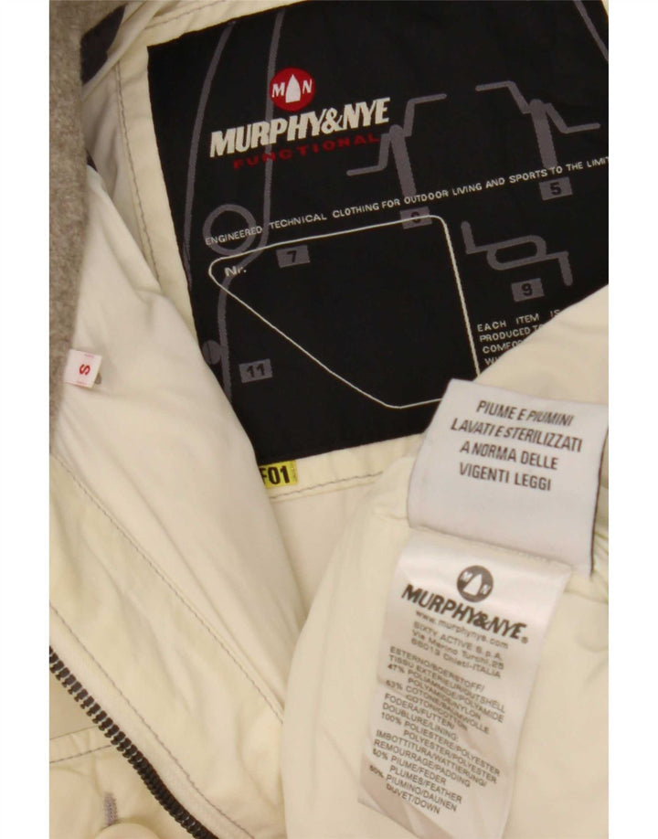 Murphy & Nye Womens Oversized Graphic Hooded Padded Coat UK 10 Small White