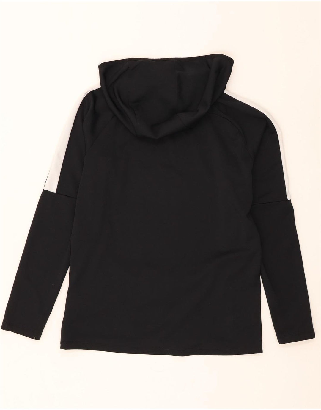 Nike Mens Dri Fit Hooded Top Long Sleeve Medium Black Colourblock Polyester