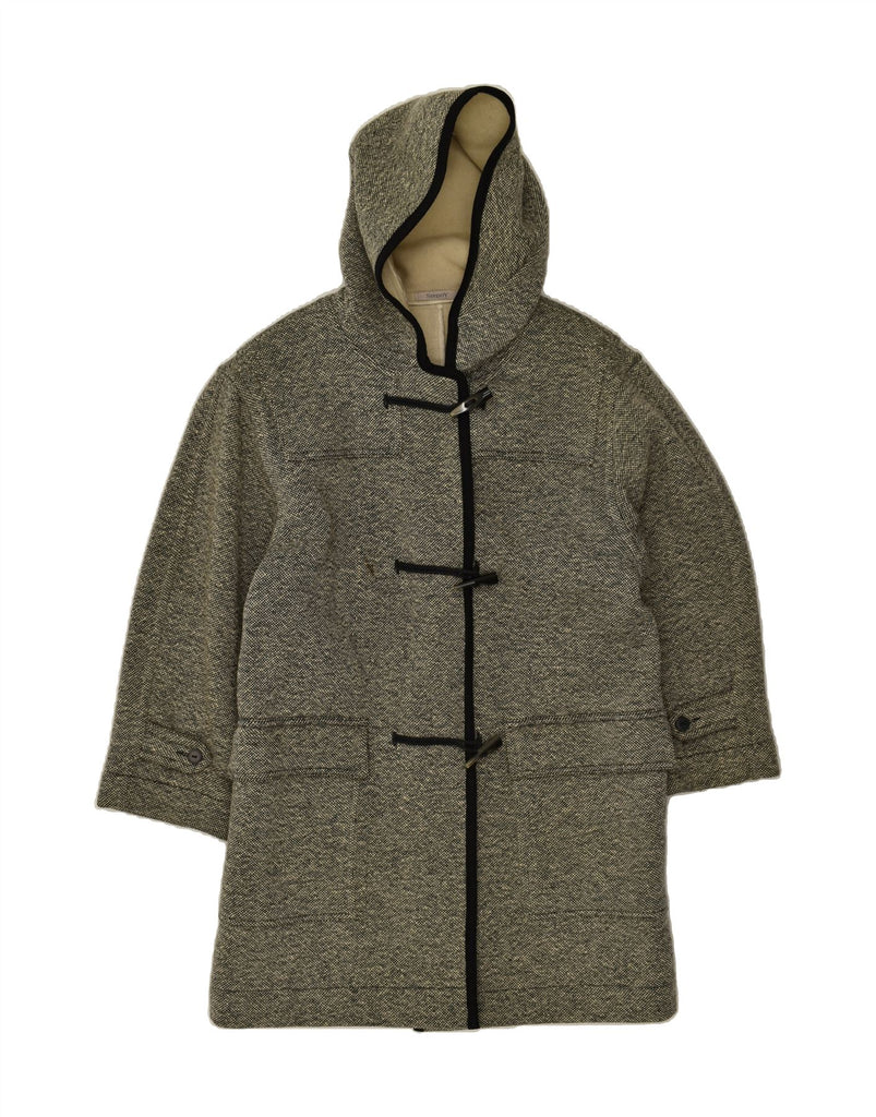 SEVENTY Womens Hooded Duffle Coat IT 42 Medium Grey Virgin Wool | Vintage Seventy | Thrift | Second-Hand Seventy | Used Clothing | Messina Hembry 