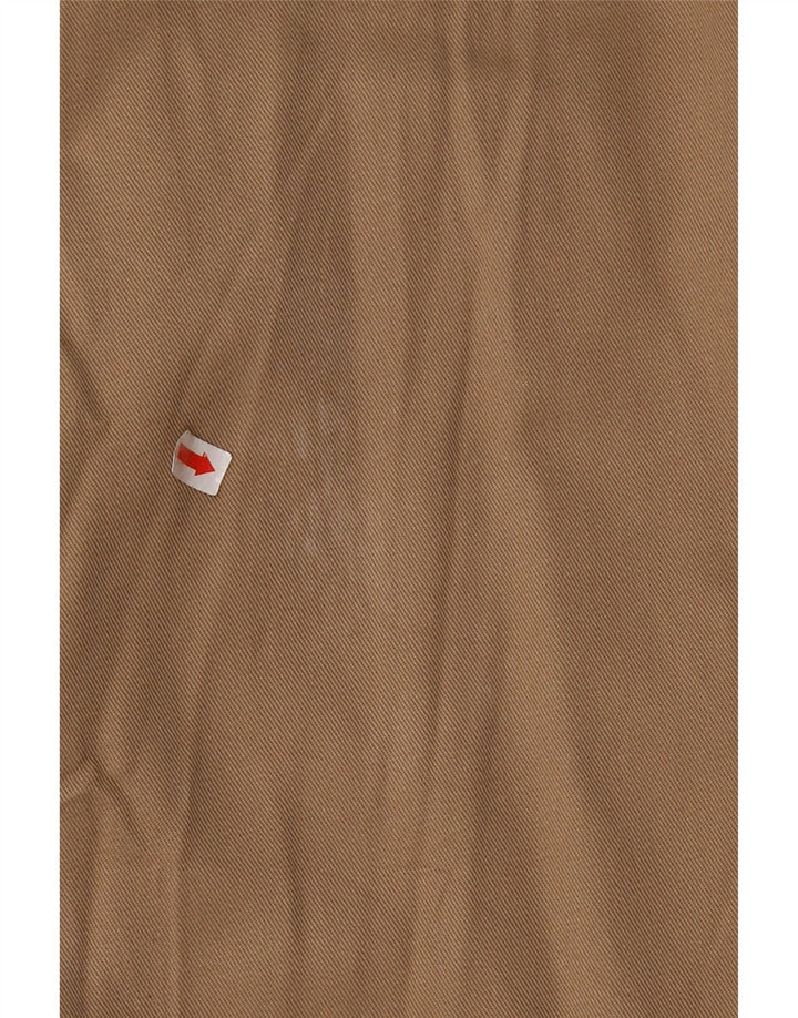 IZOD Mens Straight Chino Trousers W36 L32 Beige Cotton