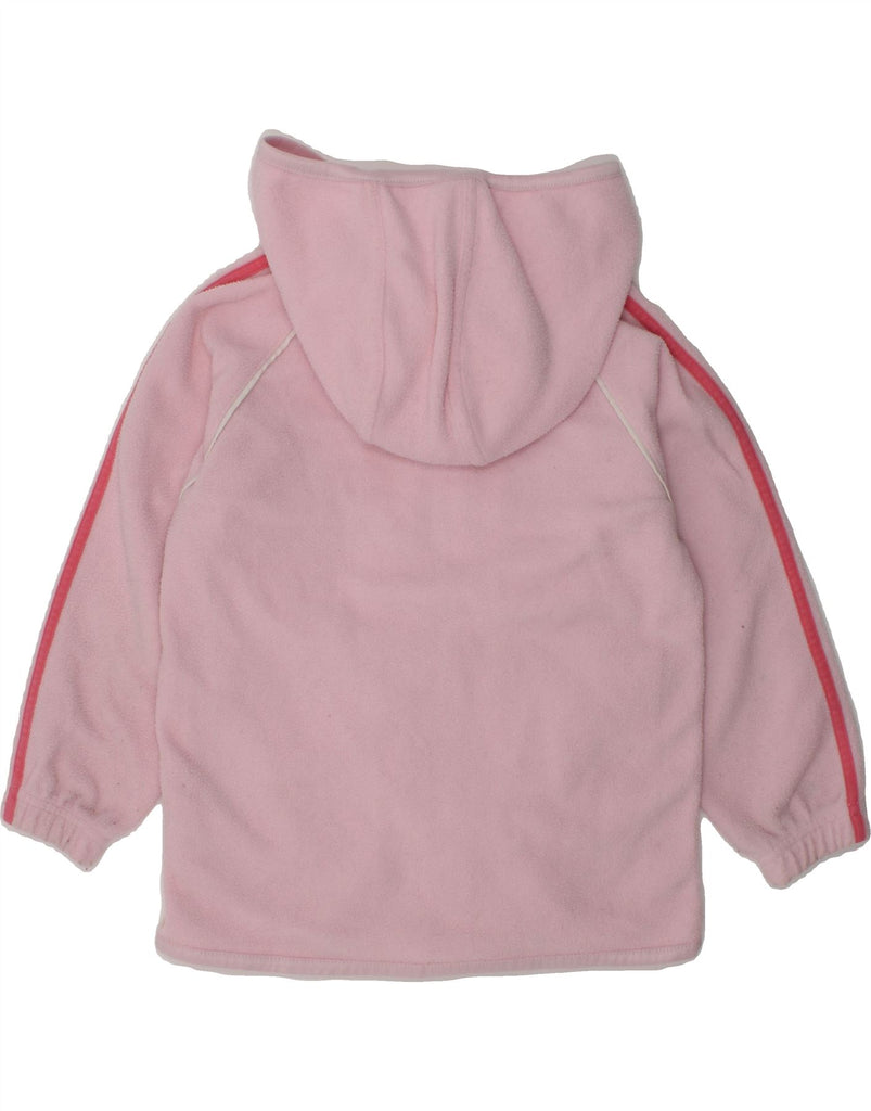 ADIDAS Girls Hooded Fleece Jacket 2-3 Years Pink Striped Polyester | Vintage Adidas | Thrift | Second-Hand Adidas | Used Clothing | Messina Hembry 