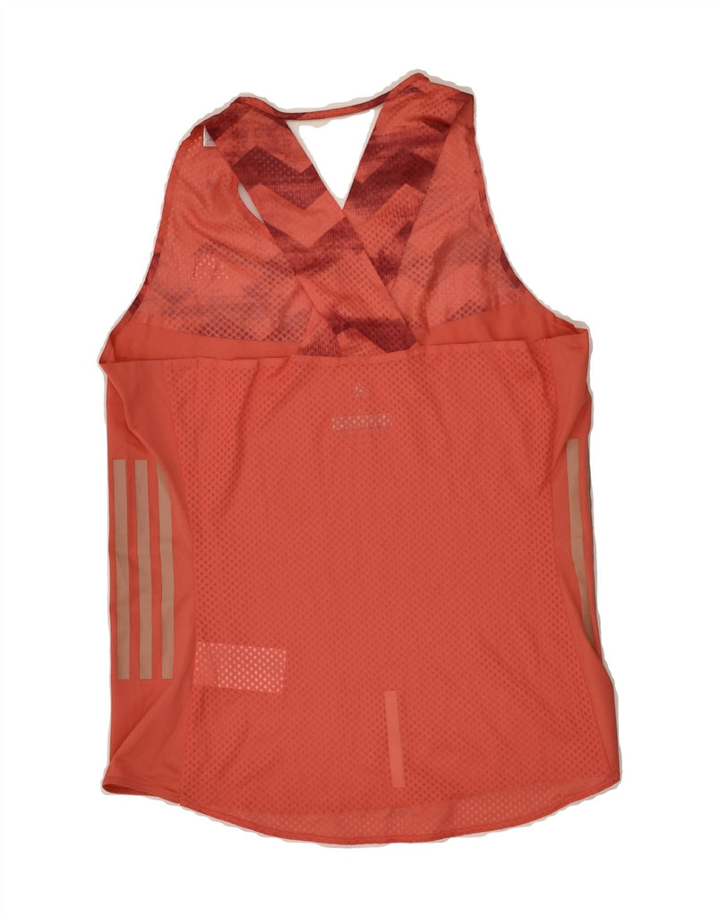 ADIDAS Womens Climacool Graphic Vest Top UK 8-10 Small Brown Sports | Vintage Adidas | Thrift | Second-Hand Adidas | Used Clothing | Messina Hembry 