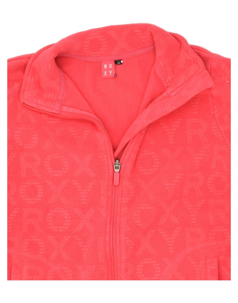 ROXY Girls Fleece Jacket 9-10 Years Pink Polyester | Vintage Roxy | Thrift | Second-Hand Roxy | Used Clothing | Messina Hembry 