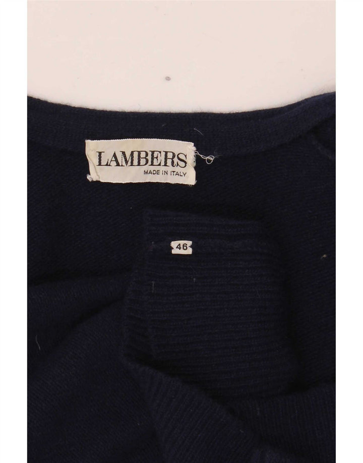 Lambers Womens Cardigan Sweater IT 46 Large Navy Blue Floral