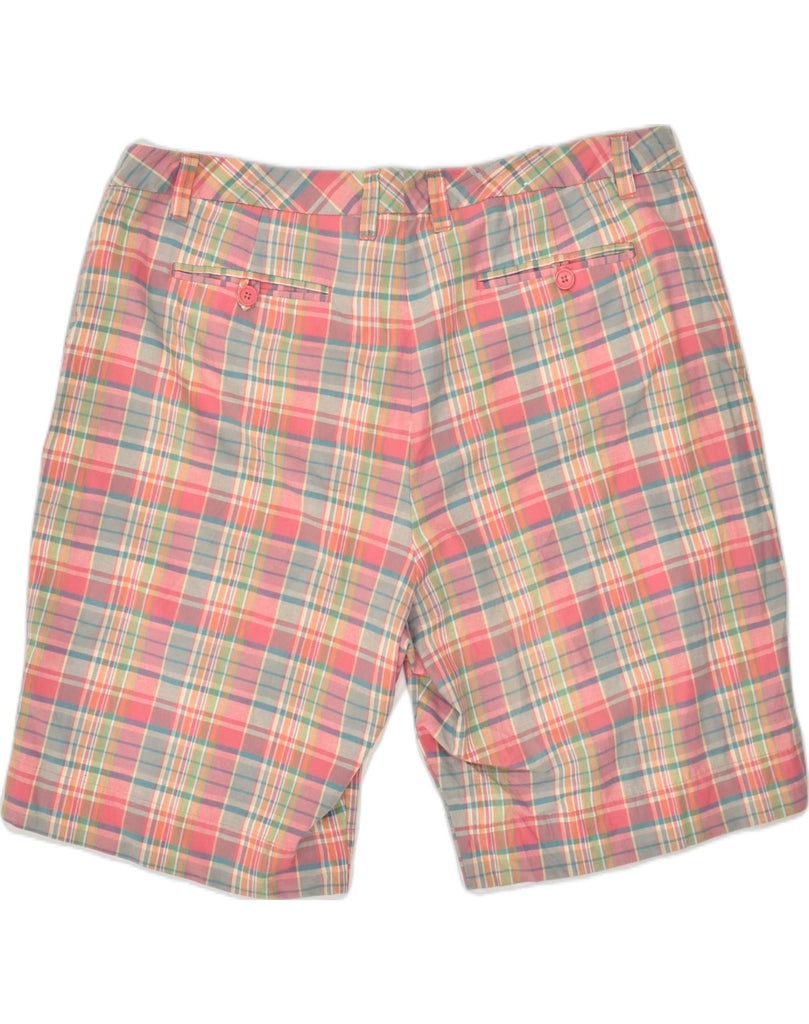 GAP Womens Chino Shorts US 18 2XL W40 Pink Check Cotton | Vintage Gap | Thrift | Second-Hand Gap | Used Clothing | Messina Hembry 