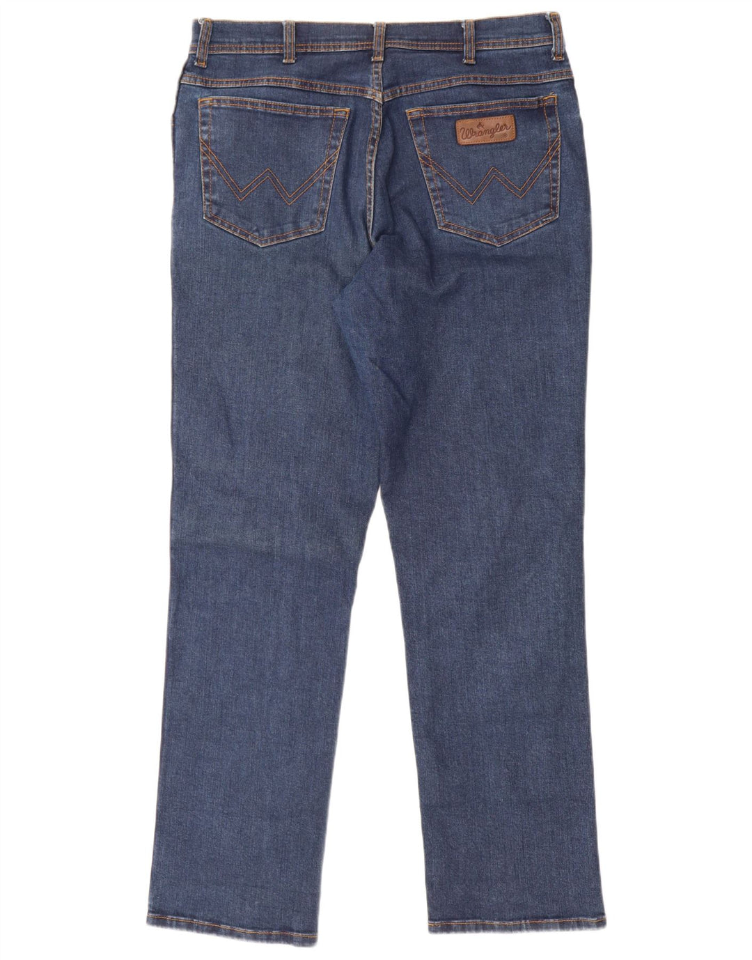 WRANGLER Mens Texas Stretch Straight Jeans W36 L34 Blue Cotton