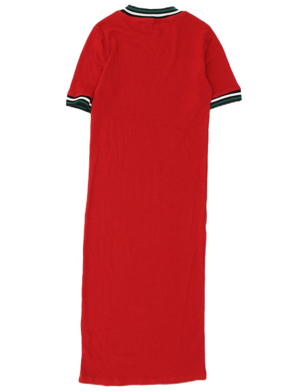 Zara Womens Trafaluc Maxi T-Shirt Dress UK 10 Small Red