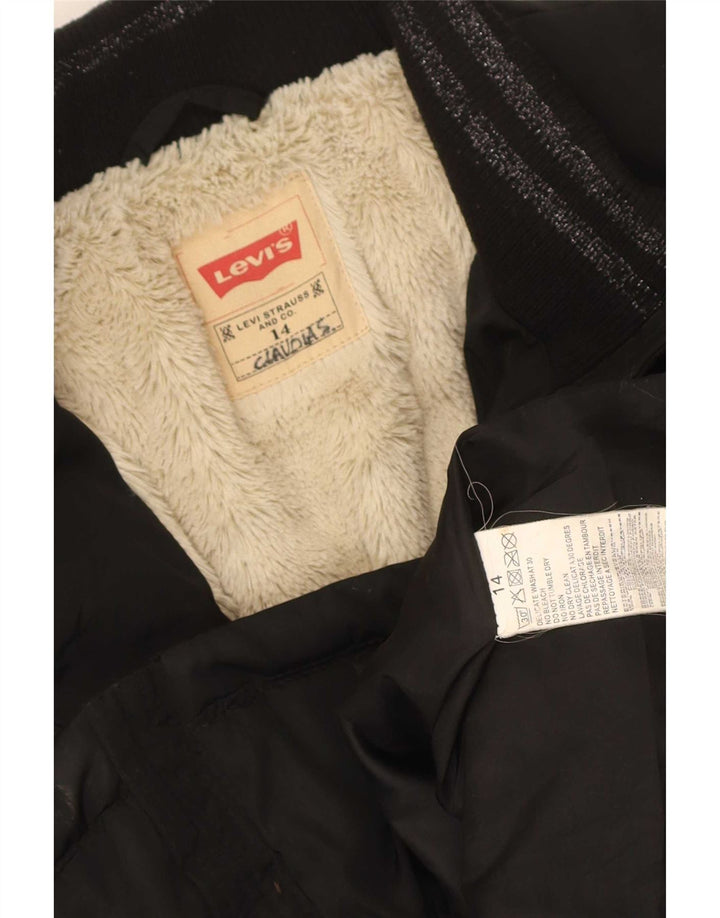 Levi's Girls Padded Jacket 13-14 Years Black Polyester