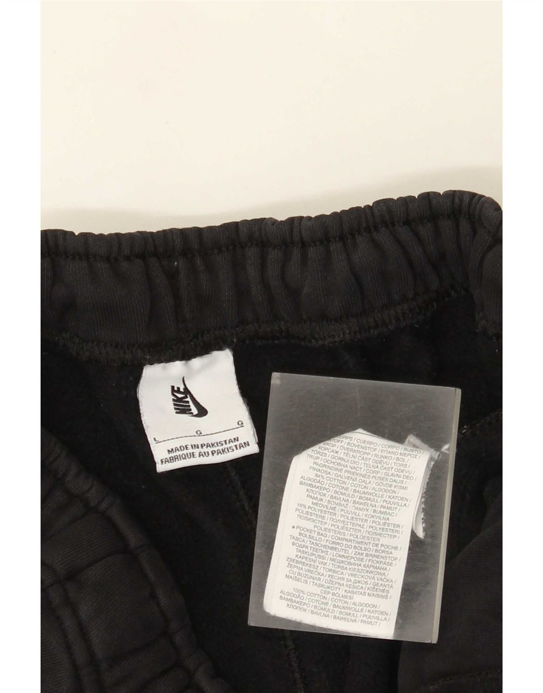 Nike Mens Tracksuit Trousers Joggers Large Black Cotton