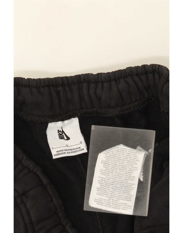 Nike Mens Tracksuit Trousers Joggers Large Black Cotton