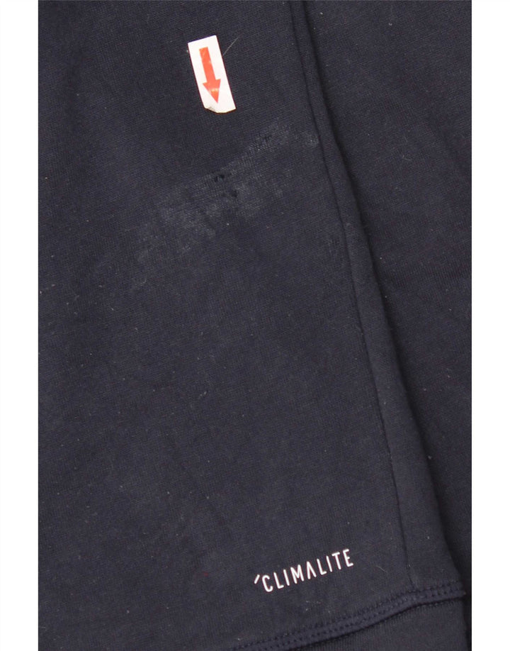 Adidas Mens Climalite Zip Hoodie Sweater Medium Navy Blue Polyester