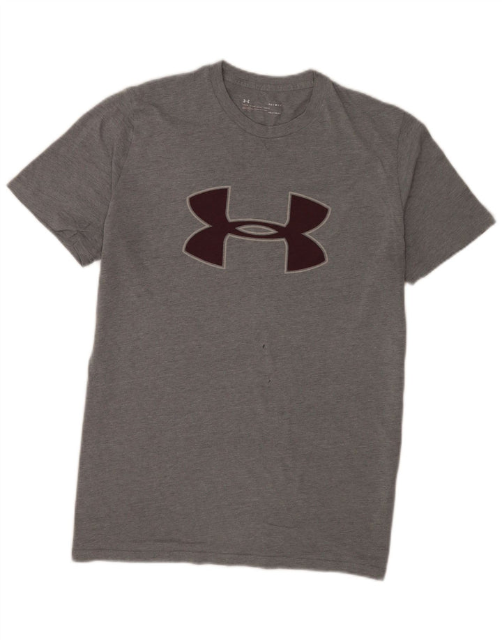 Under Armour Mens Heat Gear Graphic T-Shirt Top Medium Grey