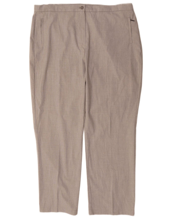 Marks & Spencer Womens Straight Casual Trousers UK 18 XL W36 L29 Grey