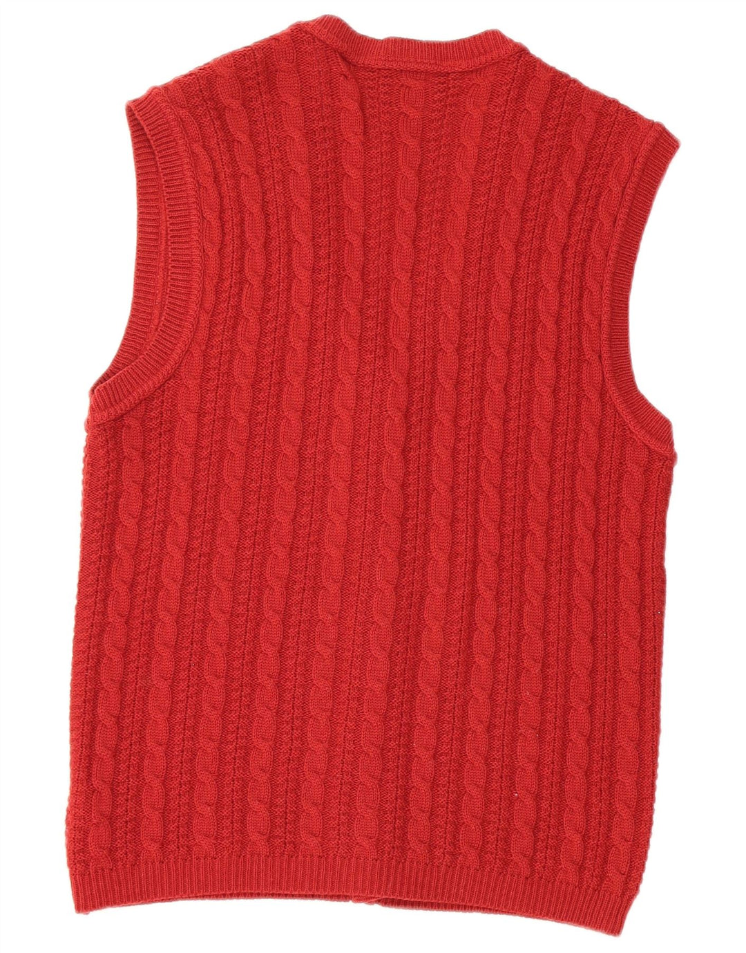 Eastex Womens Sleeveless Cardigan Sweater UK 10 Small Red Acrylic