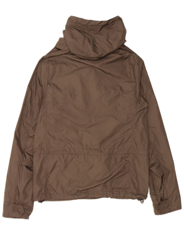 Aspesi Mens Hooded Utility Jacket UK 36 Small Khaki Polyamide