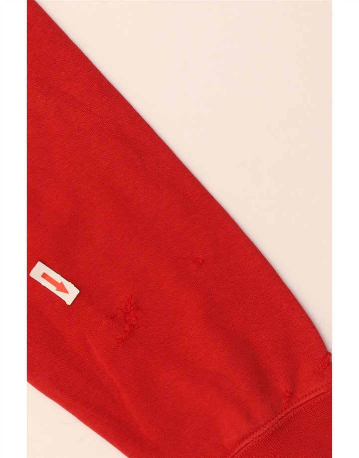 Nike Mens Hoodie Jumper Large Red Cotton