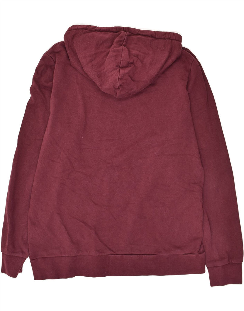 JACK & JONES Womens Graphic Hoodie Jumper UK 18 XL Burgundy Cotton | Vintage Jack & Jones | Thrift | Second-Hand Jack & Jones | Used Clothing | Messina Hembry 