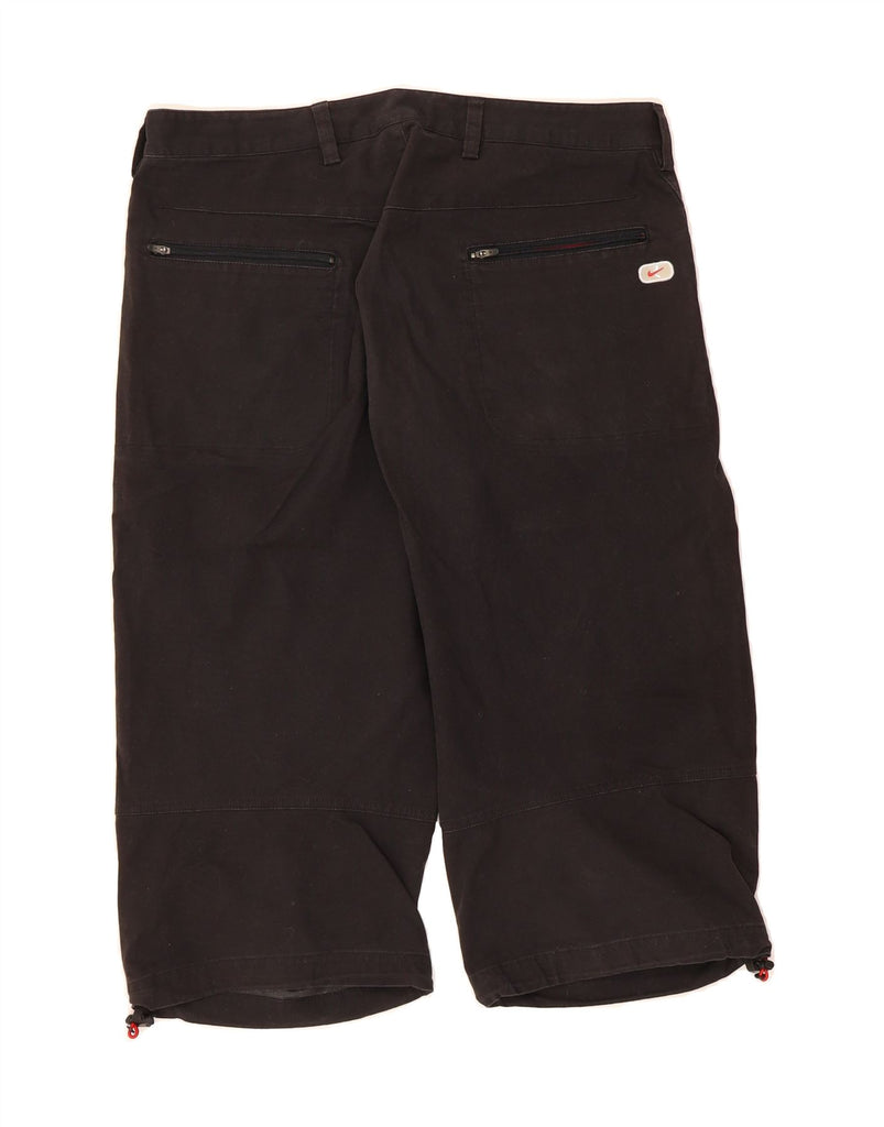 NIKE Mens Straight Cargo Capri Trousers W34 L20 Black Cotton Vintage Nike and Second-Hand Nike from Messina Hembry 