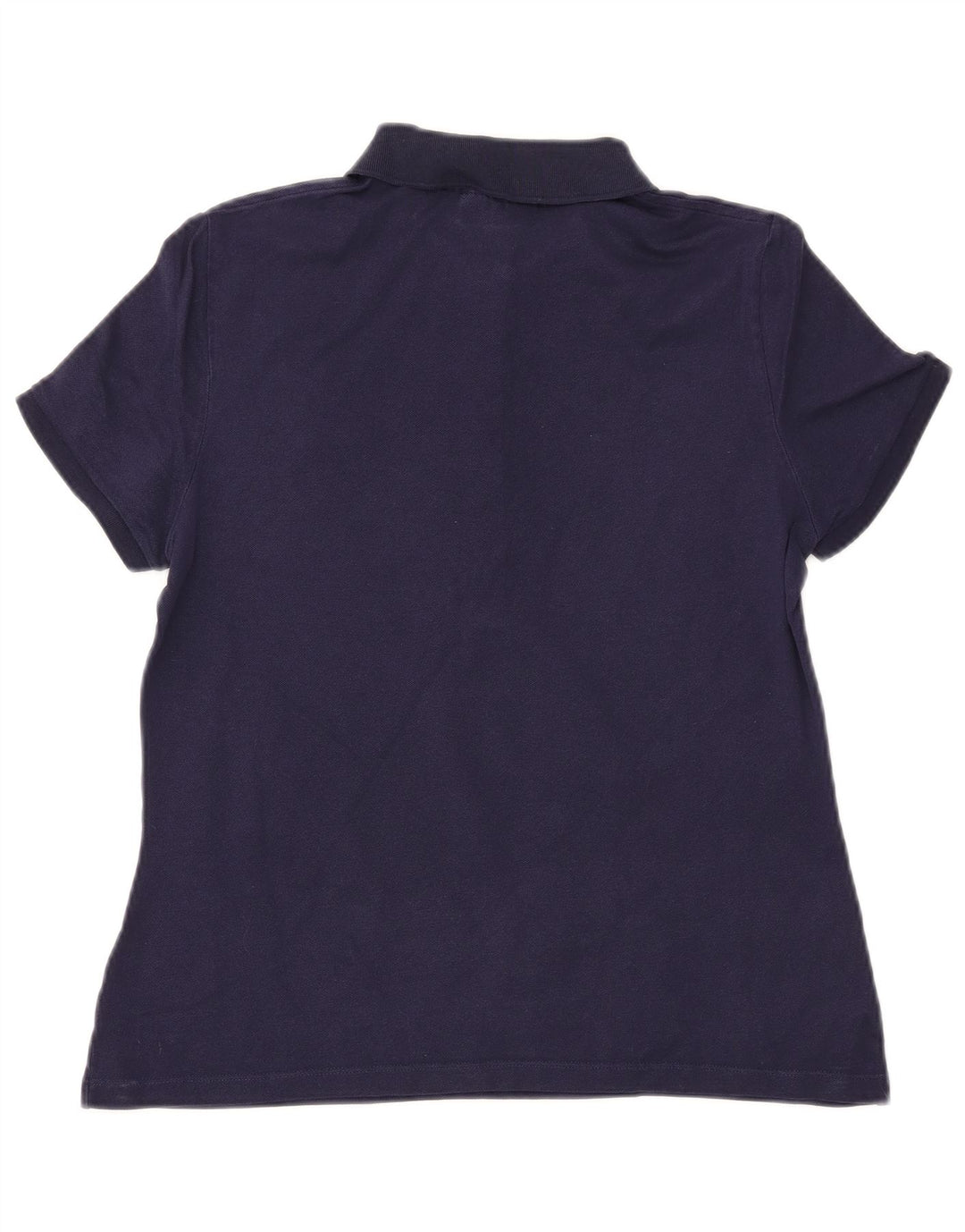 LACOSTE Womens Slim Fit Polo Shirt Size 42 Large Navy Blue Cotton