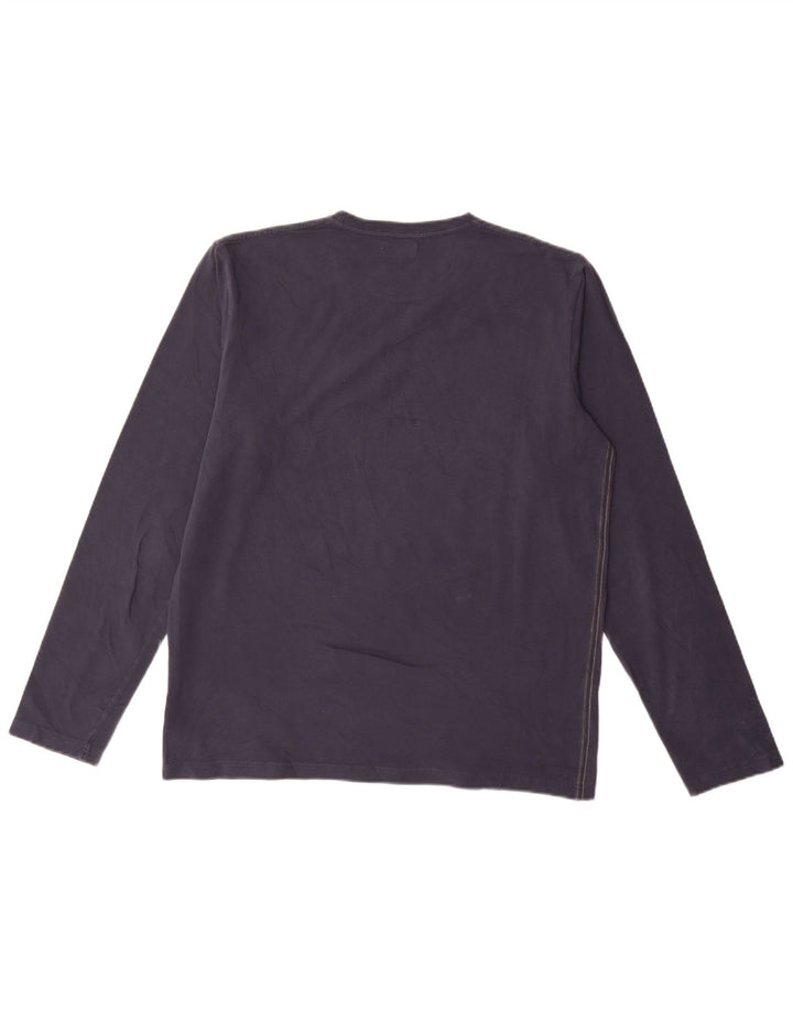 Gaudi Mens Graphic Top Long Sleeve 2XL Navy Blue Cotton
