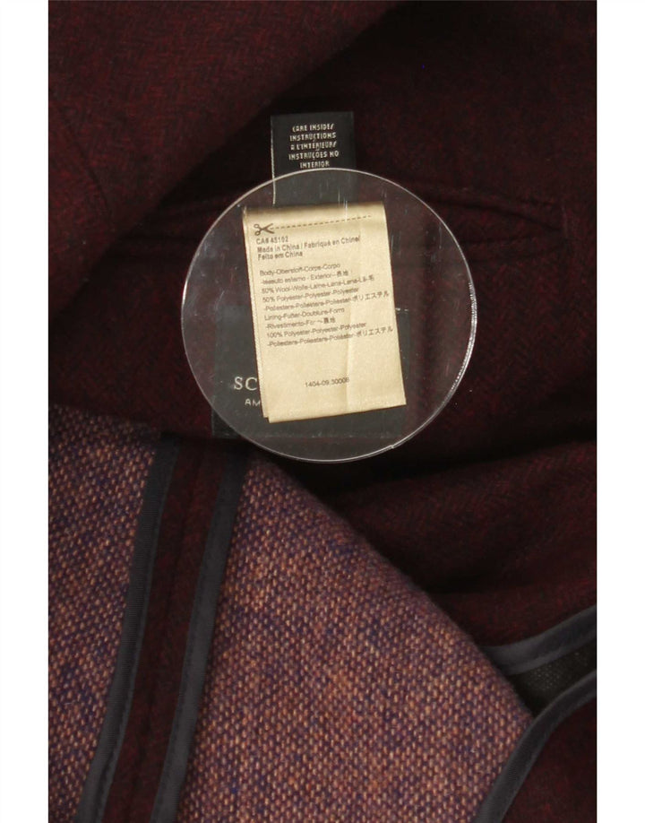 Scotch & Soda Mens 3 Button Blazer Jacket IT 50 Large Burgundy Wool