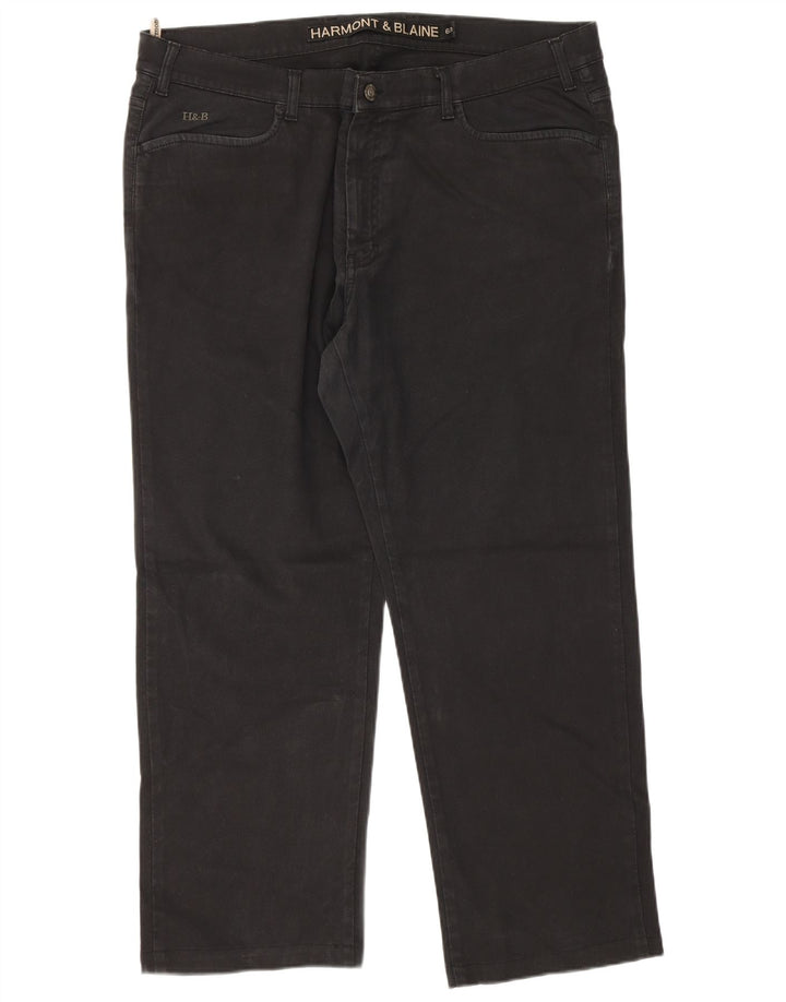 Harmont & Blaine Mens Cropped Jeans W42 L27 Black Cotton