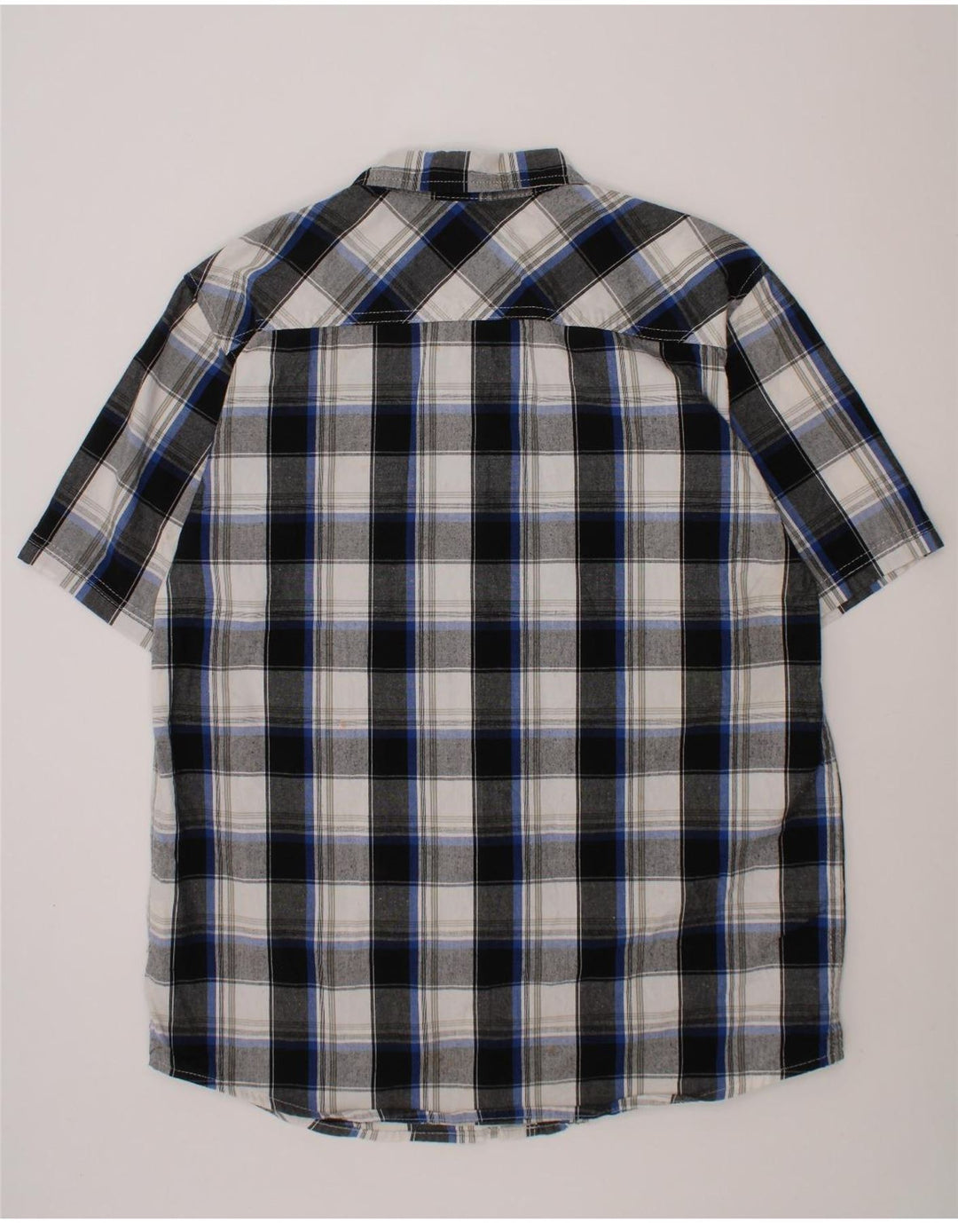 DICKIES Boys Short Sleeve Shirt 14-15 Years XL White Check Cotton Vintage Dickies and Second-Hand Dickies from Messina Hembry 