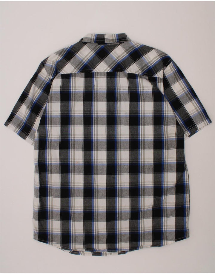 DICKIES Boys Short Sleeve Shirt 14-15 Years XL White Check Cotton Vintage Dickies and Second-Hand Dickies from Messina Hembry 