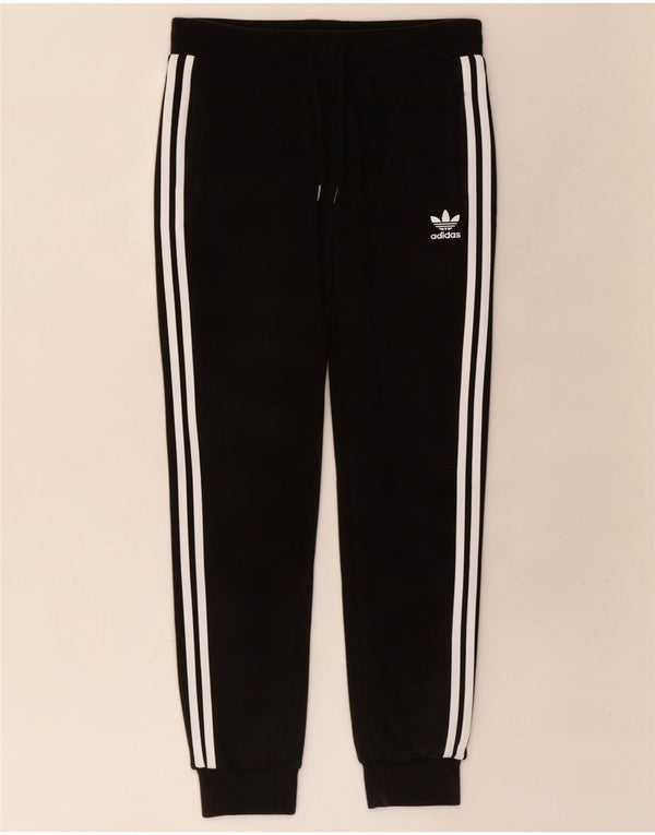 Adidas Boys Tracksuit Trousers Joggers 13-14 Years Black Cotton