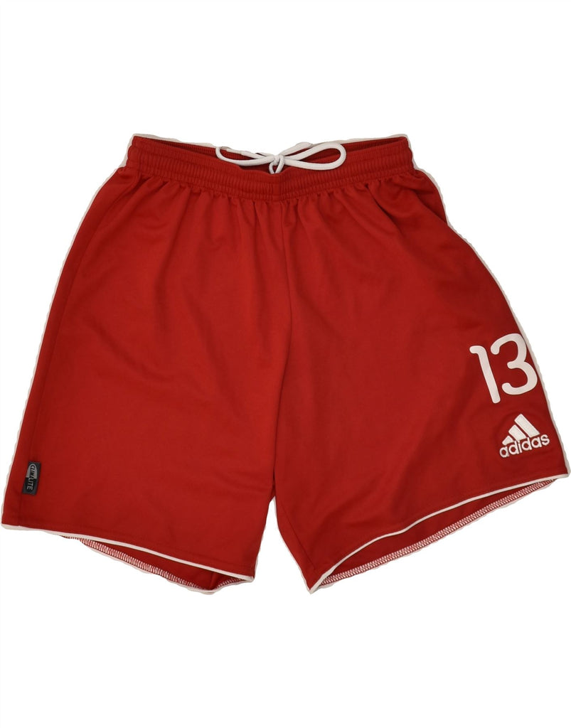 ADIDAS Mens Graphic Sport Shorts Small Red Polyester Vintage Adidas and Second-Hand Adidas from Messina Hembry 