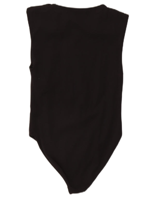 Zara Womens Sleeveless Bodysuit UK 14 Large Black Polyamide
