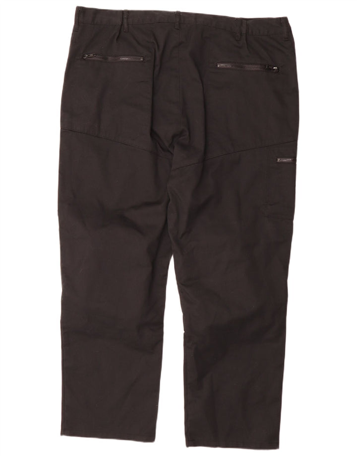 Dickies Mens Straight Cargo Trousers W44 L29 Black Polyester