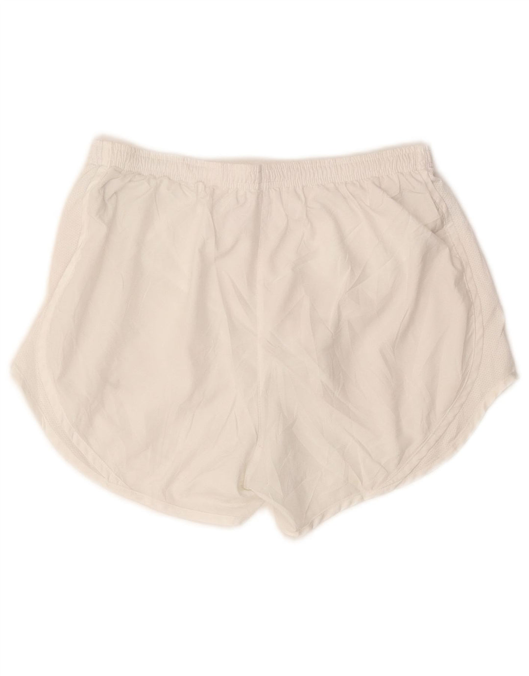 NIKE Womens Dri Fit Sport Shorts UK 14 Medium White Polyester