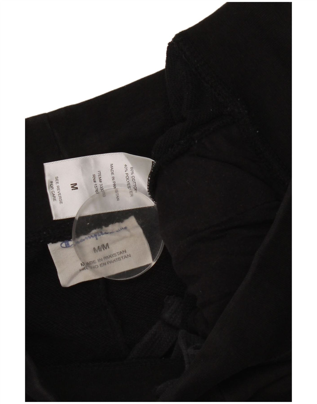 Champion Mens Tracksuit Trousers Joggers Medium Black Cotton