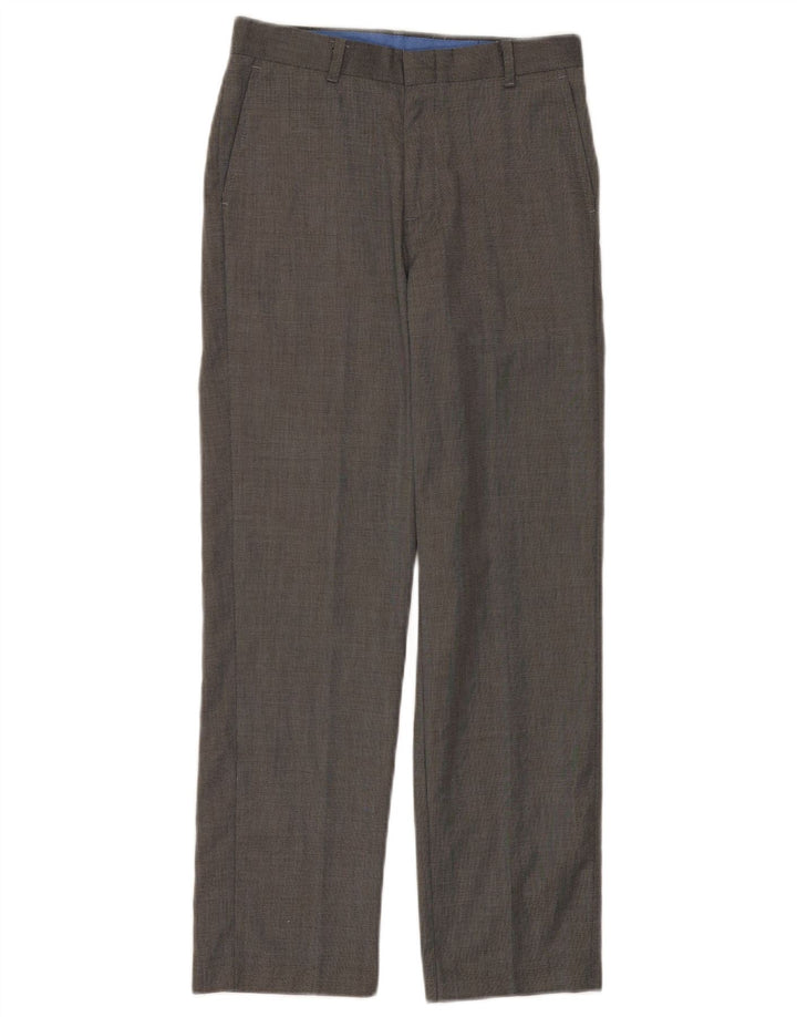 IZOD Boys Straight Chino Trousers 13-14 Years W26 L27 Grey Polyester