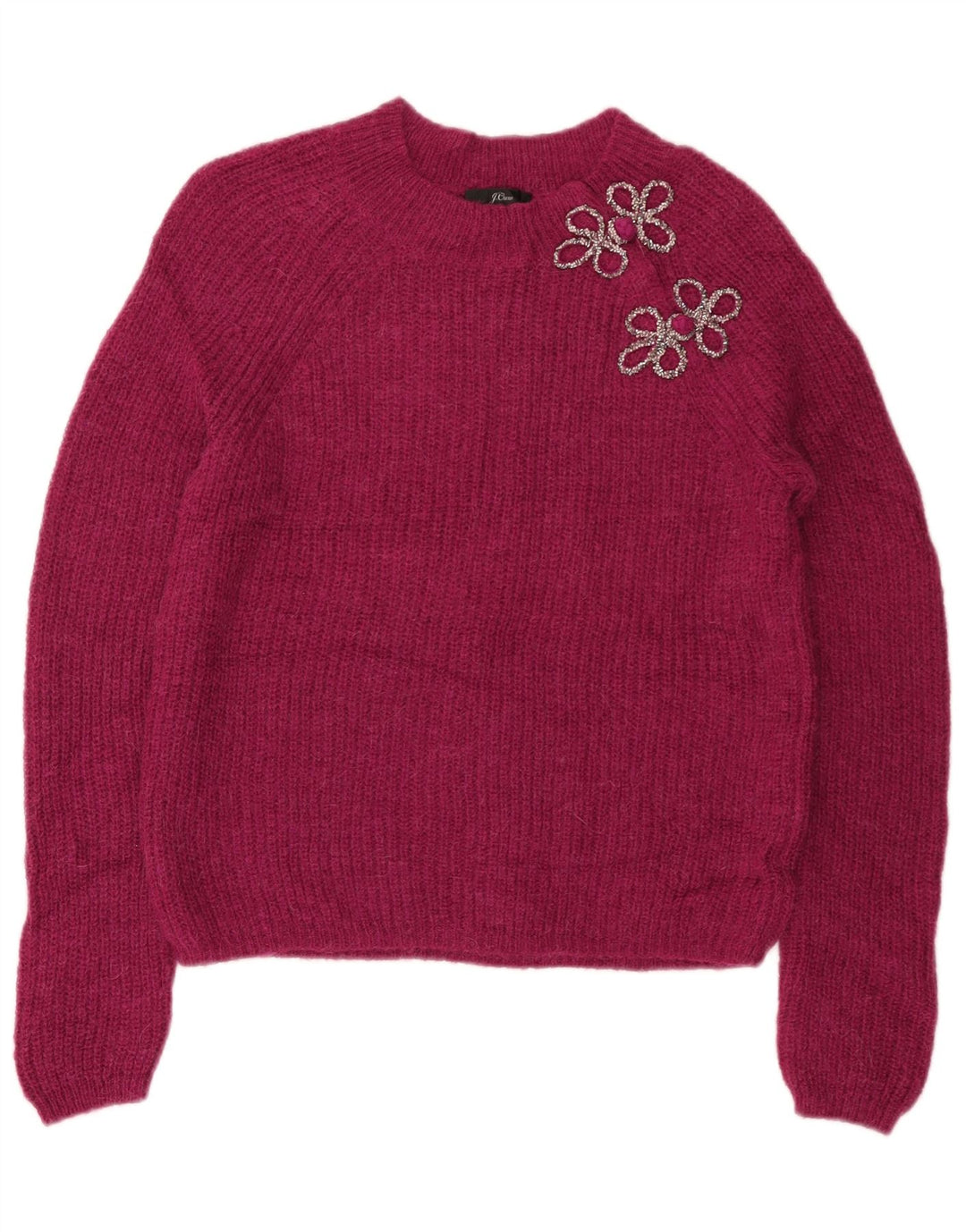 J. CREW Womens Boat Neck Jumper Sweater UK 10 Small Pink Polyamide