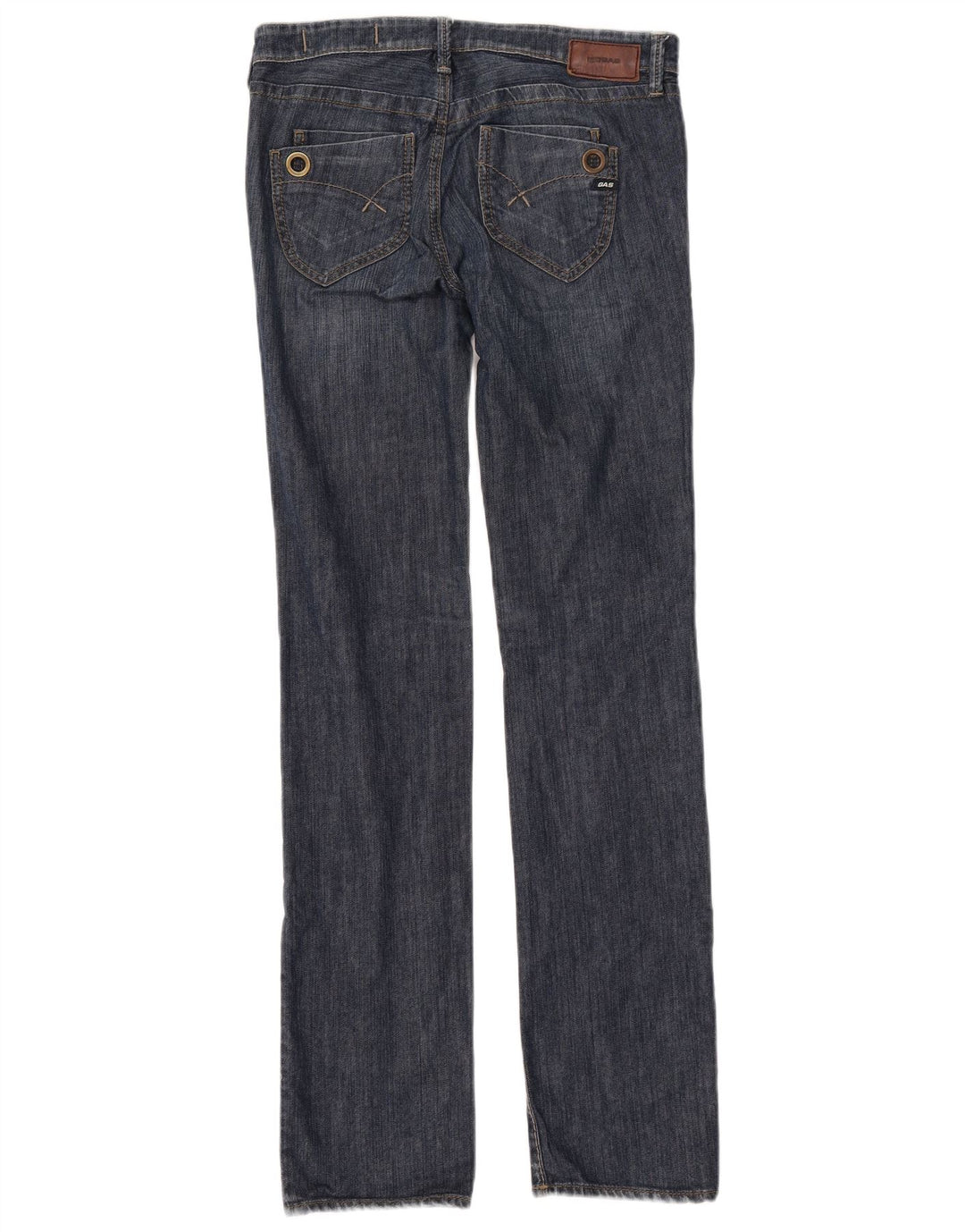 GAS Womens Straight Jeans W28 L34  Navy Blue Cotton