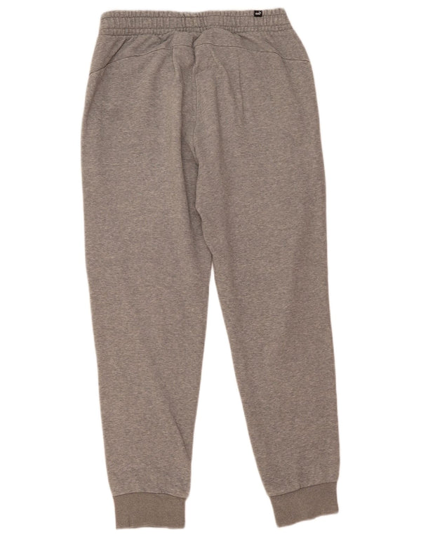 Puma Mens Graphic Tracksuit Trousers Joggers Large  Grey Flecked Cotton