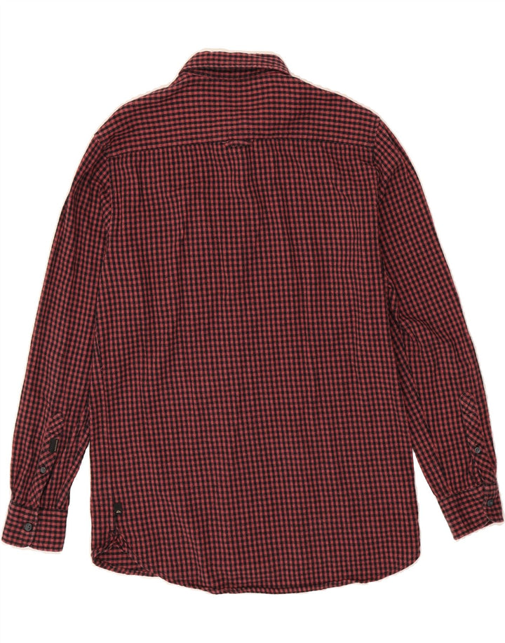 QUIKSILVER Mens Modern Fit Flannel Shirt Small Red Gingham Cotton Vintage Quiksilver and Second-Hand Quiksilver from Messina Hembry 