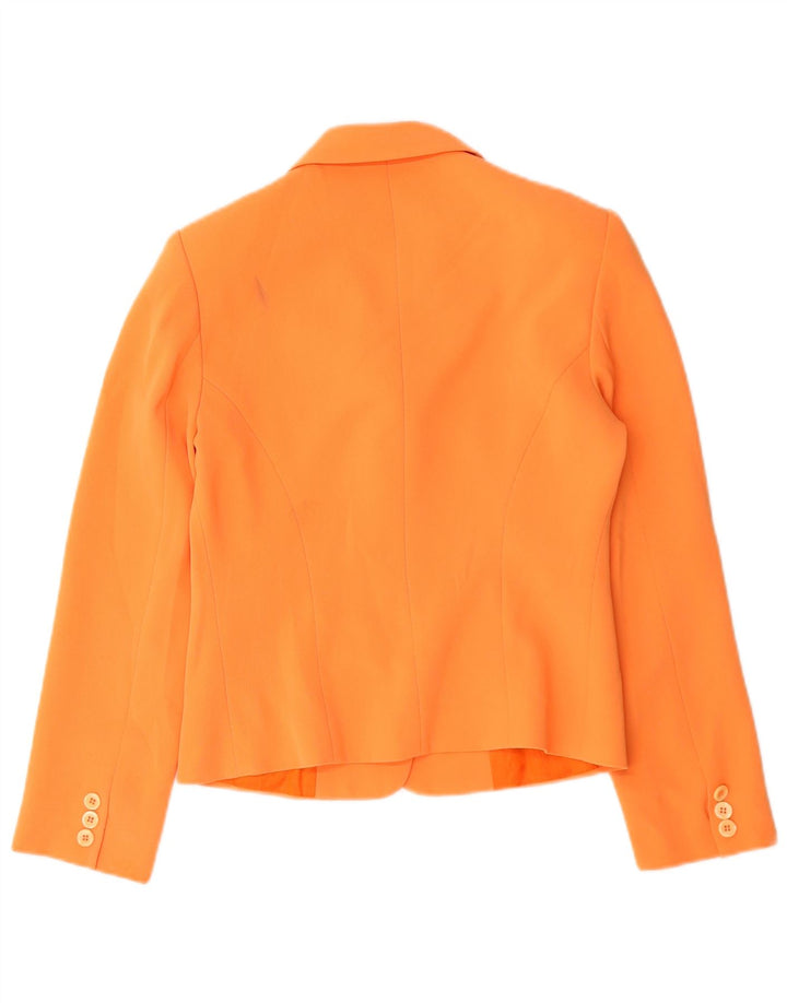 Sport Staff Womens 3 Button Blazer Jacket IT 42 Medium Orange