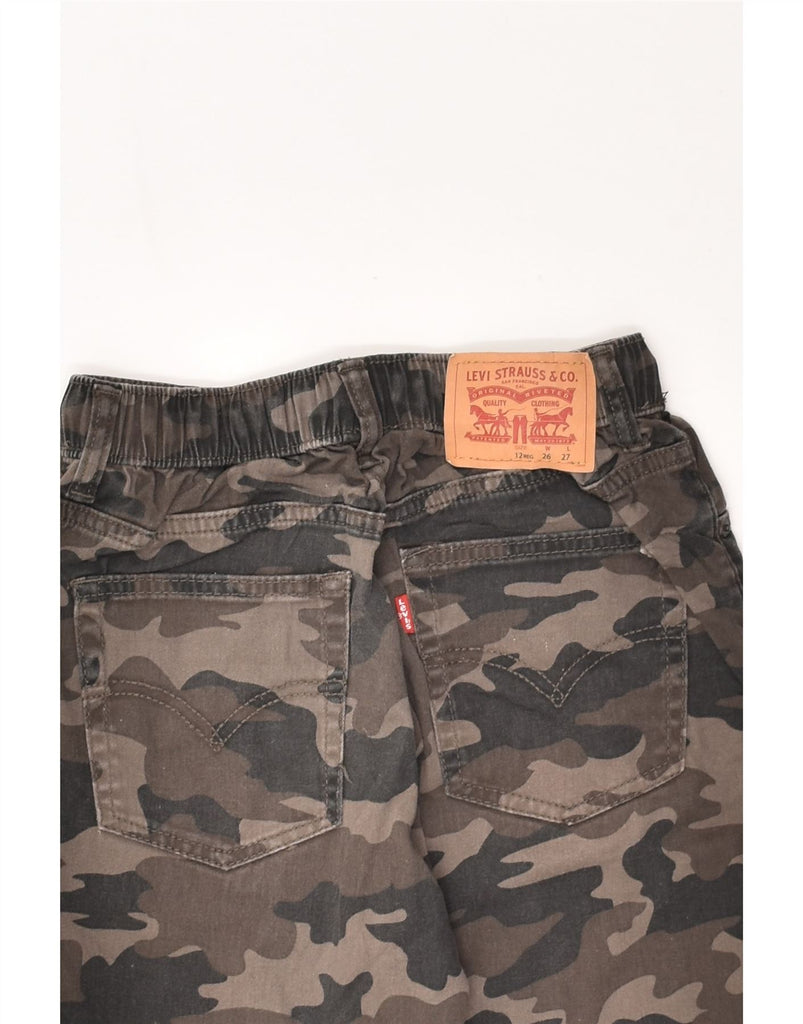 LEVI'S Girls Casual Trousers 11-12 Years W26 L24 Grey Camouflage Cotton | Vintage Levi's | Thrift | Second-Hand Levi's | Used Clothing | Messina Hembry 