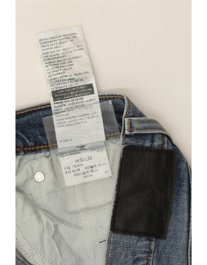 Levi's Mens Denizen Slim Tapered Jeans W32 L32 Blue Cotton
