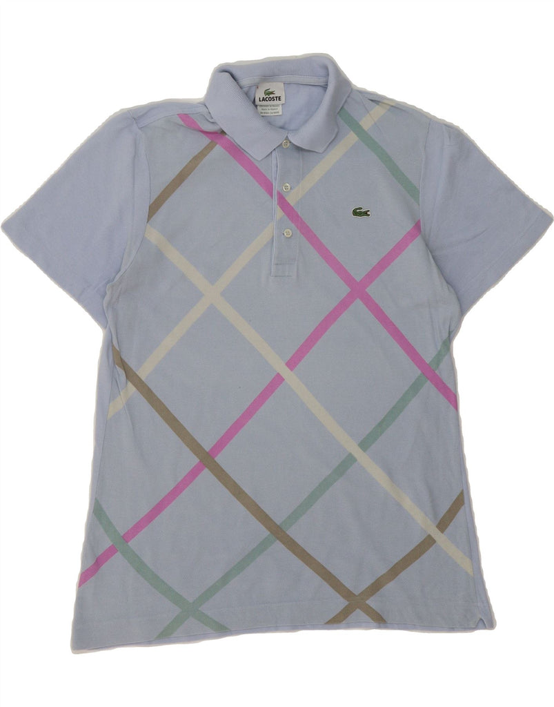 LACOSTE Mens Polo Shirt Size 4 Medium Blue Check Cotton Vintage Lacoste and Second-Hand Lacoste from Messina Hembry 