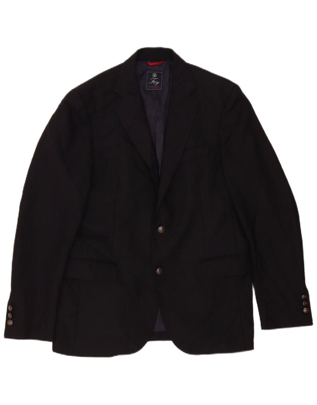 Fay Mens 2 Button Blazer Jacket IT 52 XL Navy Blue