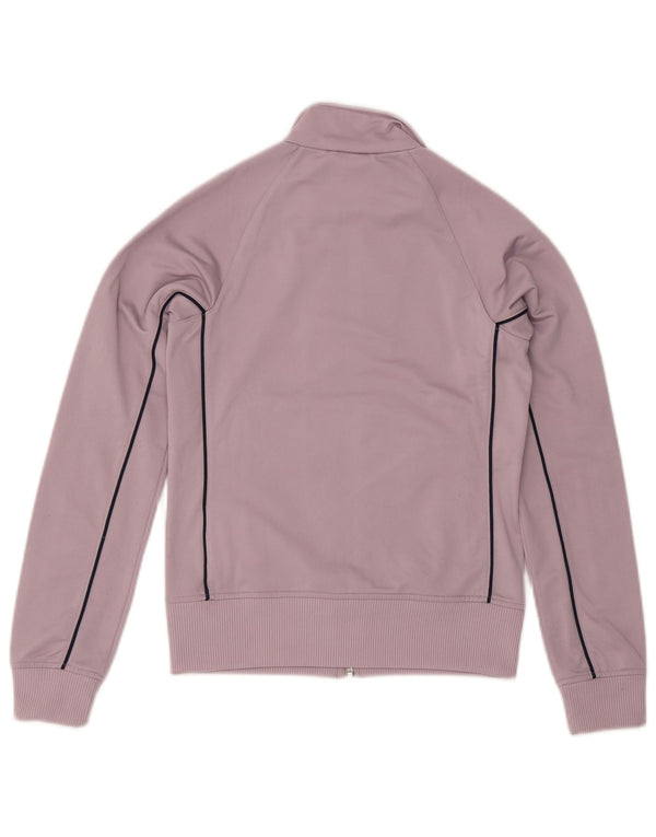 Adidas Womens Tracksuit Top Jacket UK 10 Small Purple Polyester