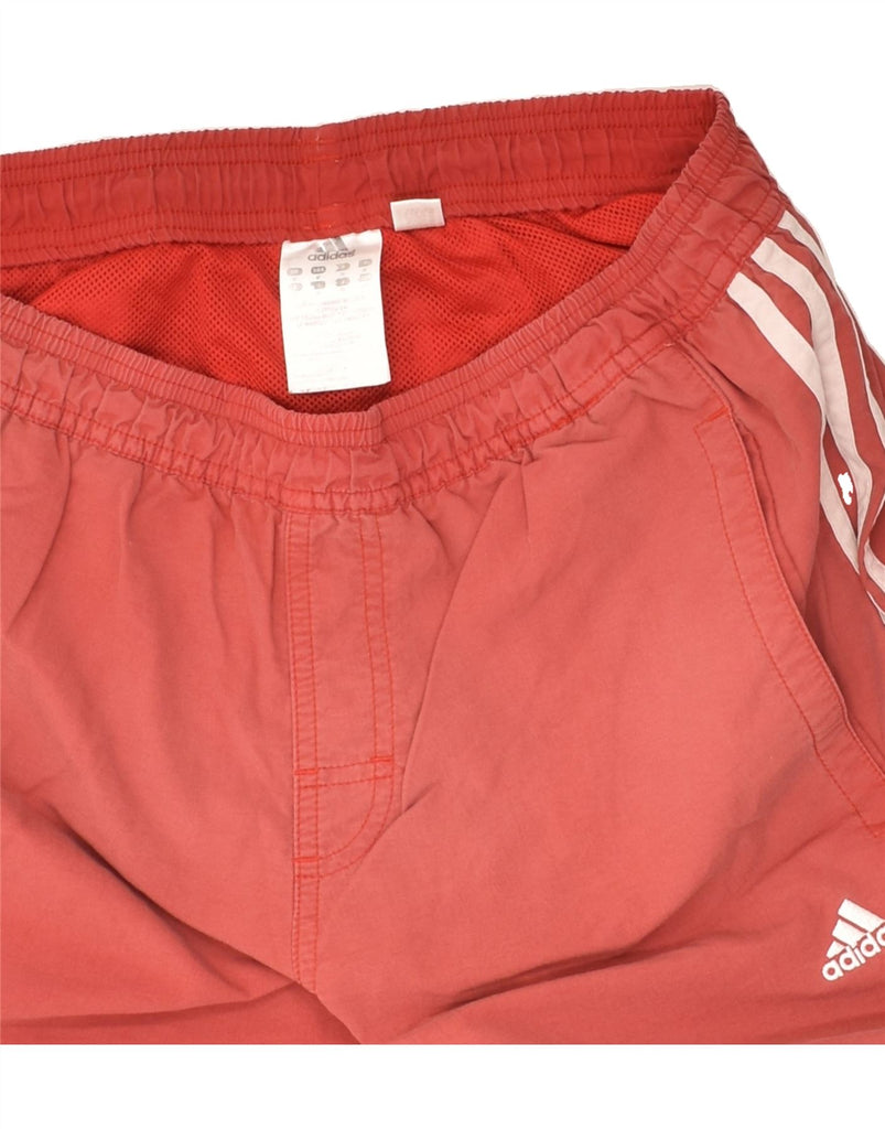 ADIDAS Mens Sport Shorts Medium Red Polyamide | Vintage Adidas | Thrift | Second-Hand Adidas | Used Clothing | Messina Hembry 