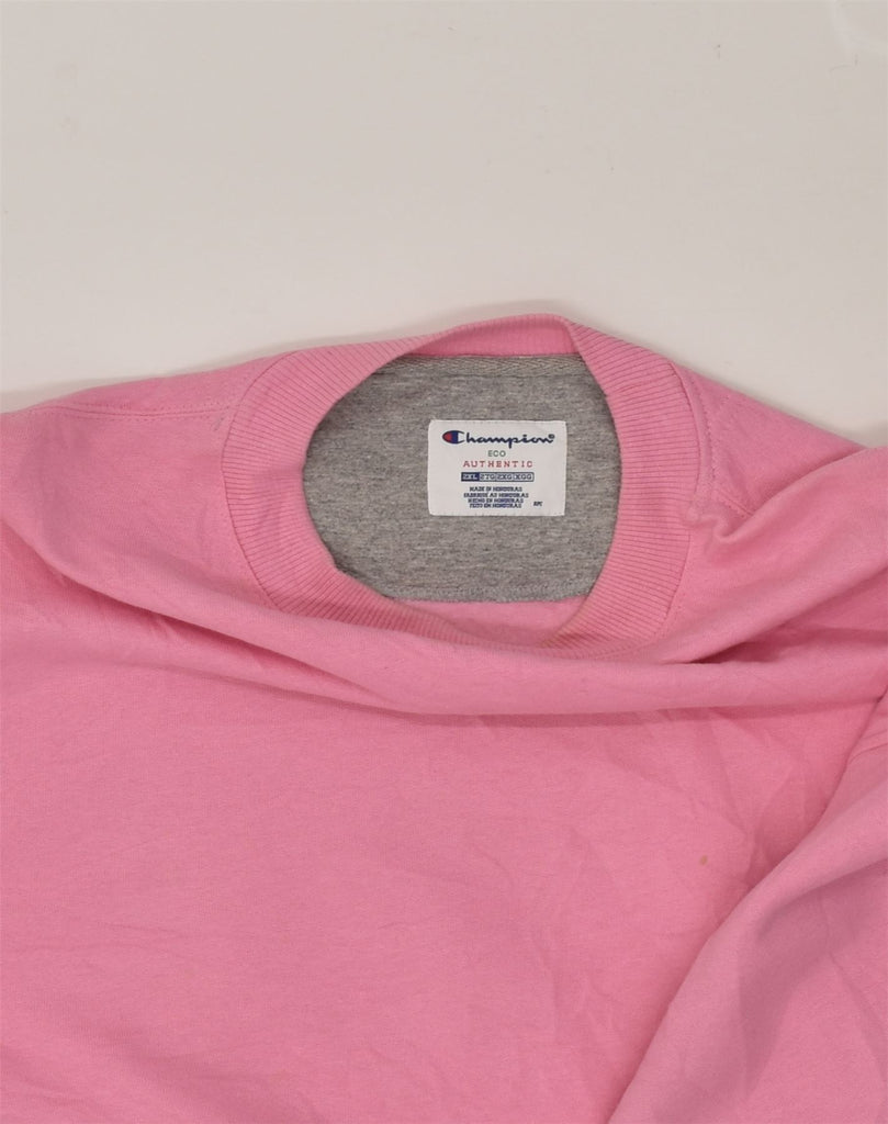 CHAMPION Womens Sweatshirt Jumper 2XL Pink Cotton | Vintage Champion | Thrift | Second-Hand Champion | Used Clothing | Messina Hembry 